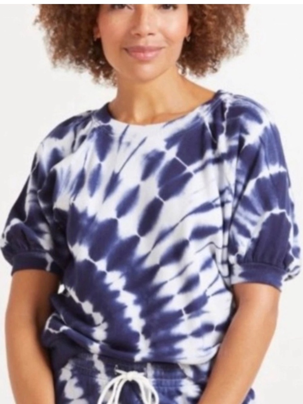 Z Supply Gianna Spiral Tie Dye Short Sleeve Sweatshirt